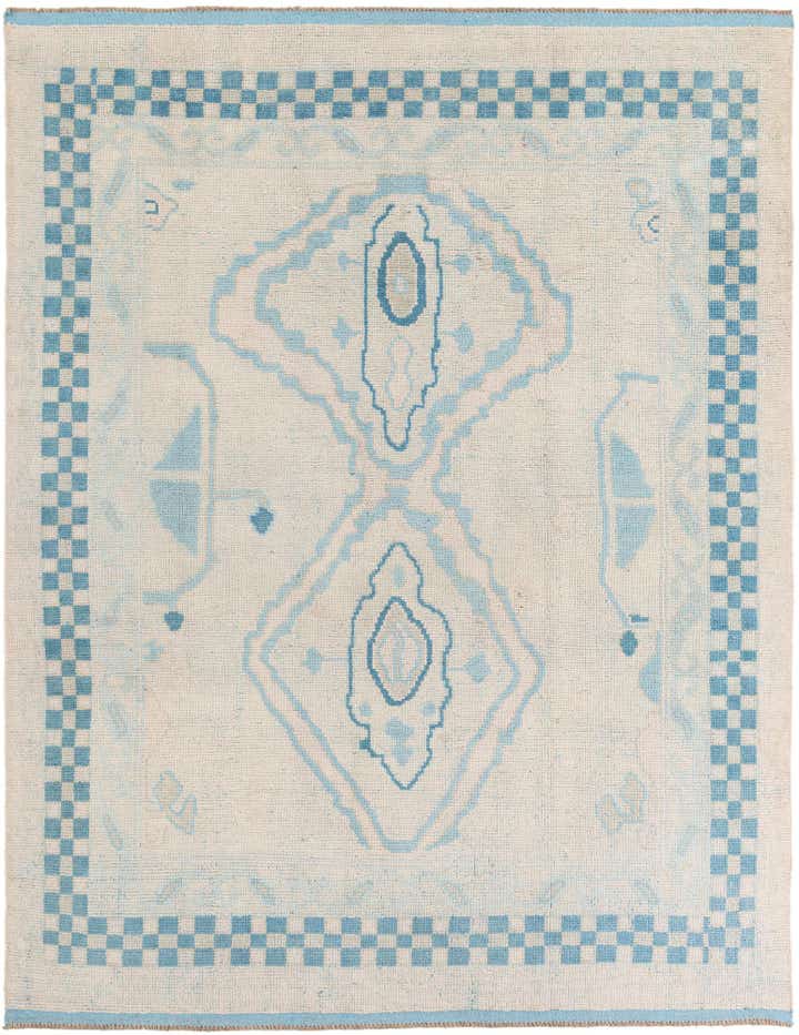 8' x 10' 1 Hand Knotted Moroccan Wool Rug