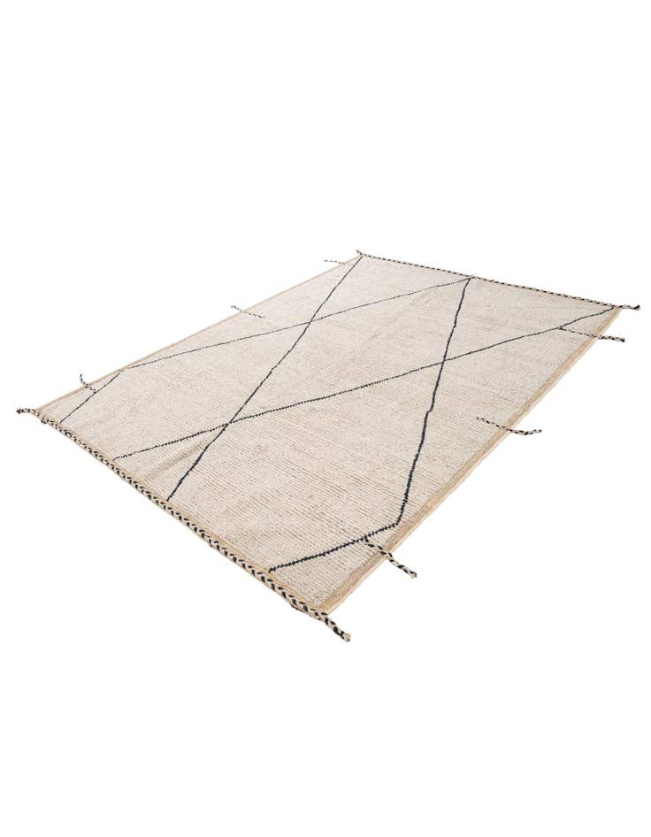 Detail image of 6' 9 x 9' Hand Knotted Moroccan Wool Rug