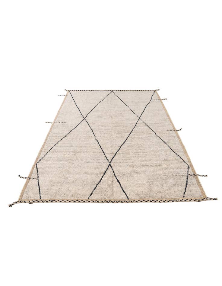 Detail image of 6' 9 x 9' Hand Knotted Moroccan Wool Rug