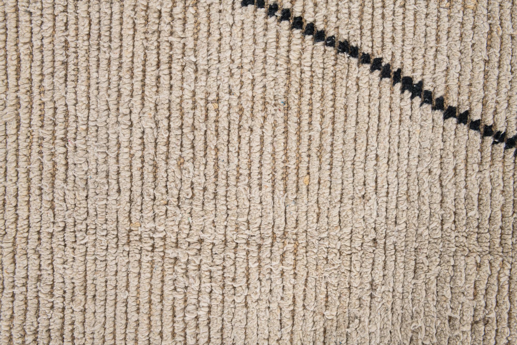6' 9 x 9' Hand Knotted Moroccan Wool Rug