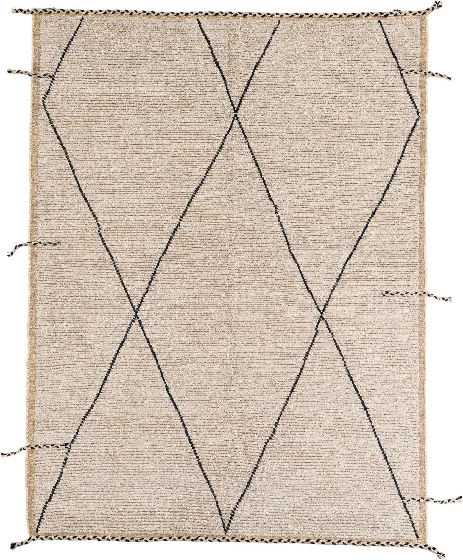 6' 9 x 9' Hand Knotted Moroccan Wool Rug