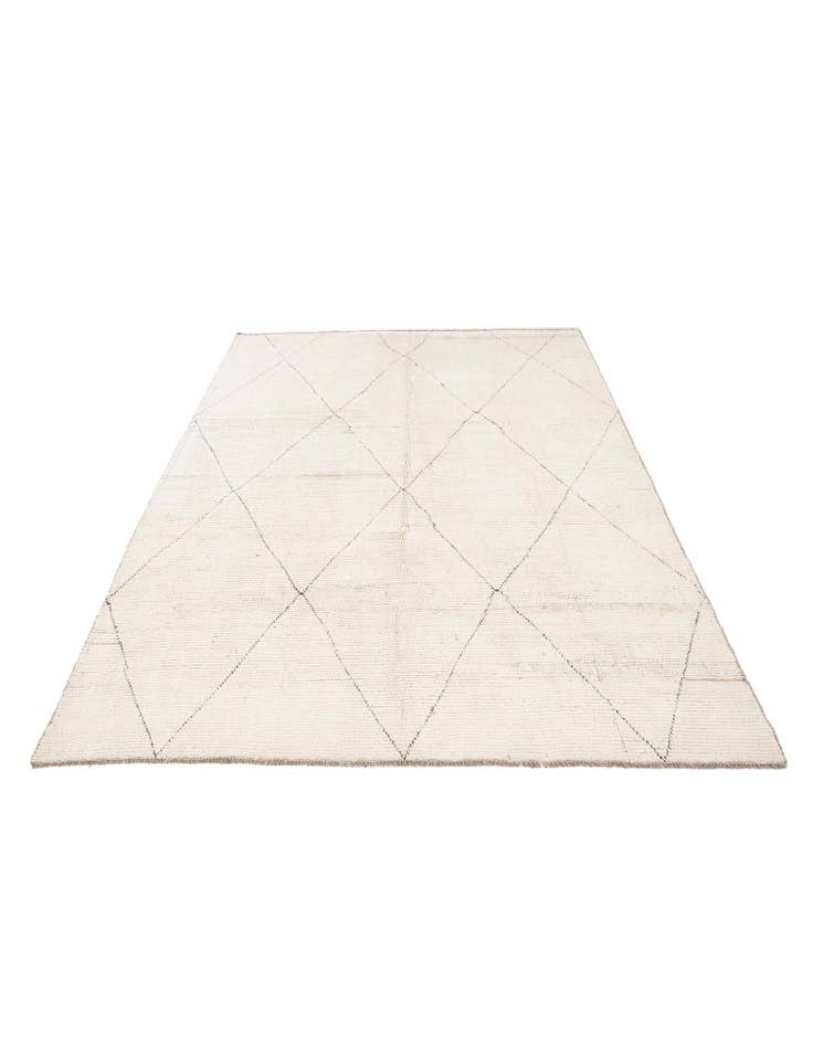 Detail image of 6' 10 x 8' 8 Hand Knotted Moroccan Wool Rug