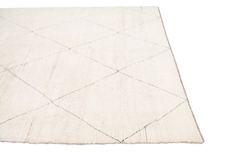 Detail image of 6' 10 x 8' 8 Hand Knotted Moroccan Wool Rug