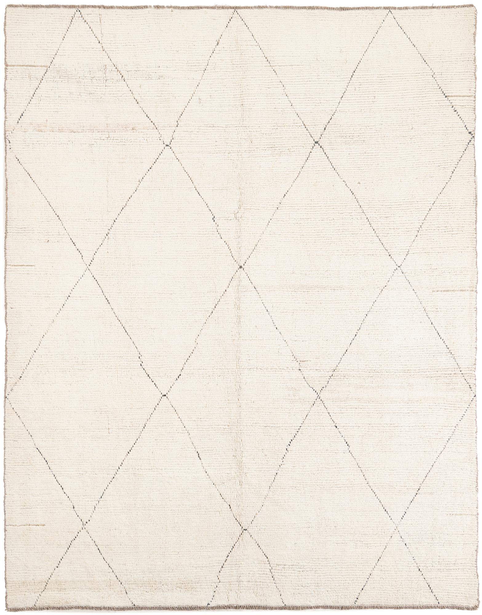 6' 10 x 8' 8 Hand Knotted Moroccan Wool Rug