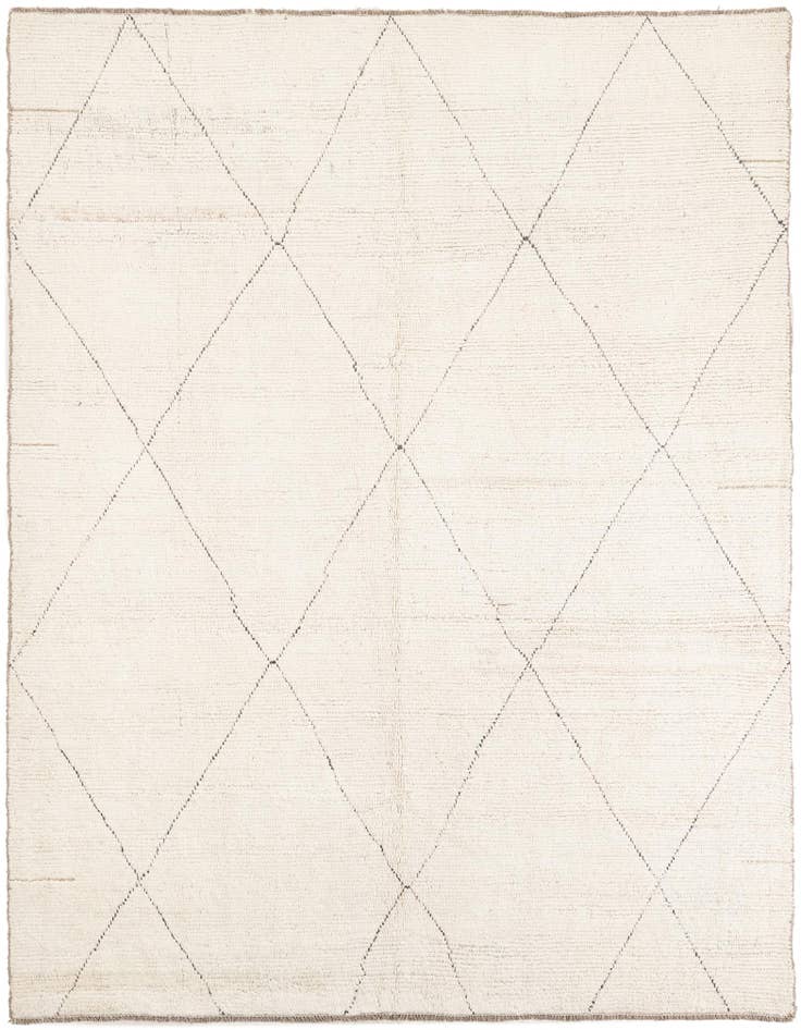 Detail image of 6' 10 x 8' 8 Hand Knotted Moroccan Wool Rug
