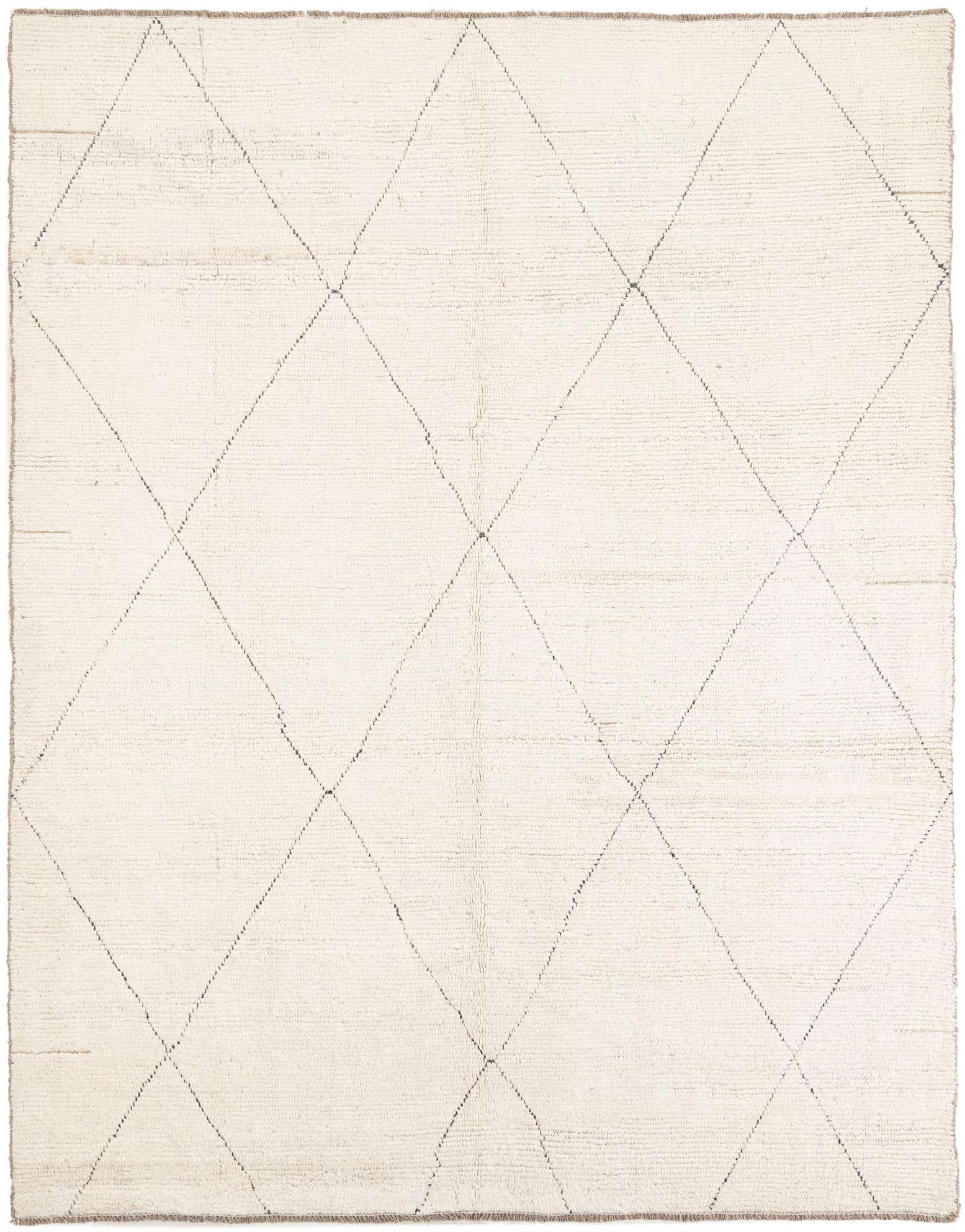 6' 10 x 8' 8 Hand Knotted Moroccan Wool Rug