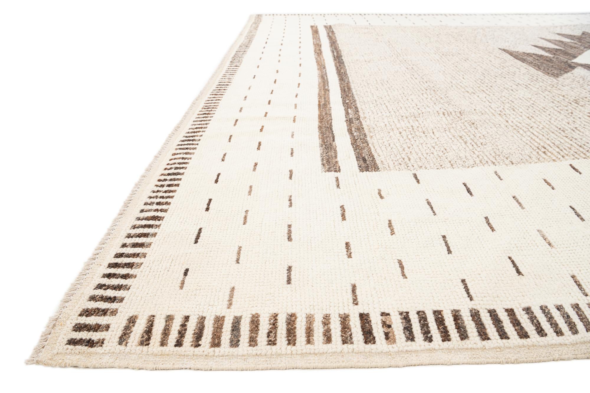 10' 3 x 13' 10 Hand Knotted Moroccan Wool Rug
