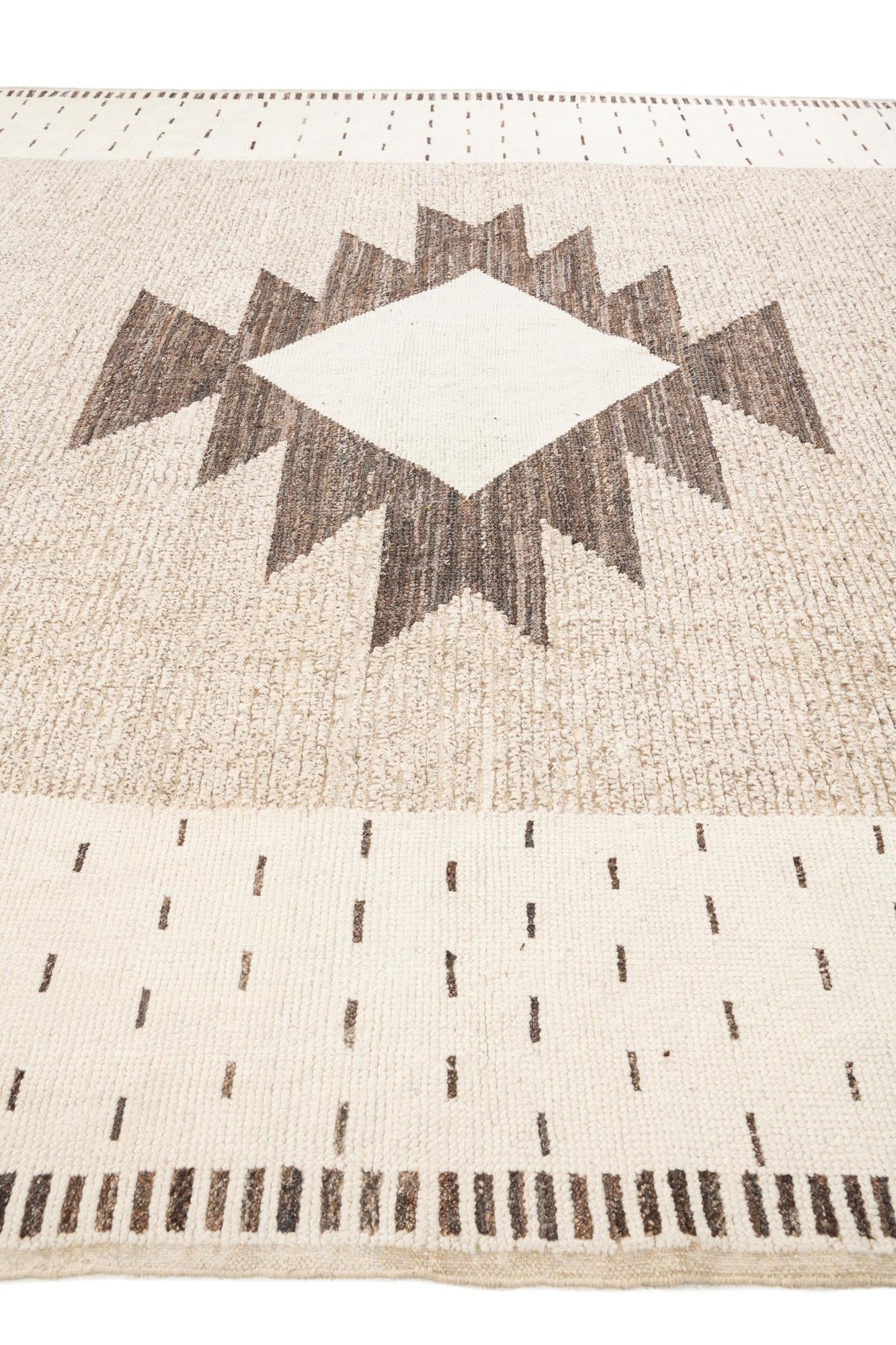 10' 3 x 13' 10 Hand Knotted Moroccan Wool Rug