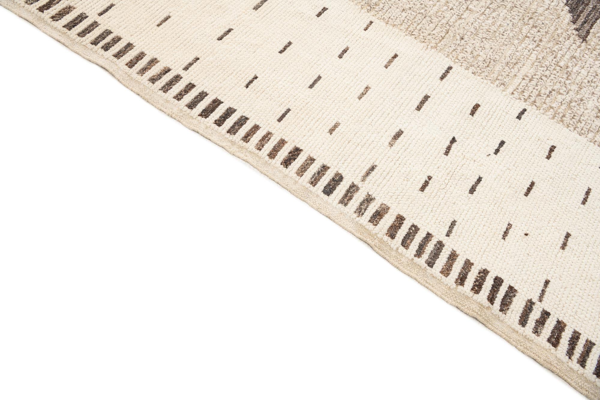 10' 3 x 13' 10 Hand Knotted Moroccan Wool Rug
