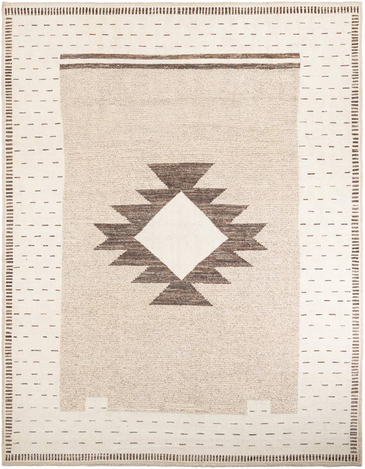 Detail image of 10' 3 x 13' 10 Hand Knotted Moroccan Wool Rug