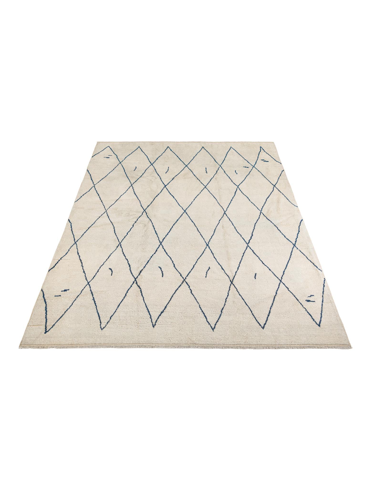 9' 5 x 11' 7 Hand Knotted Moroccan Wool Rug