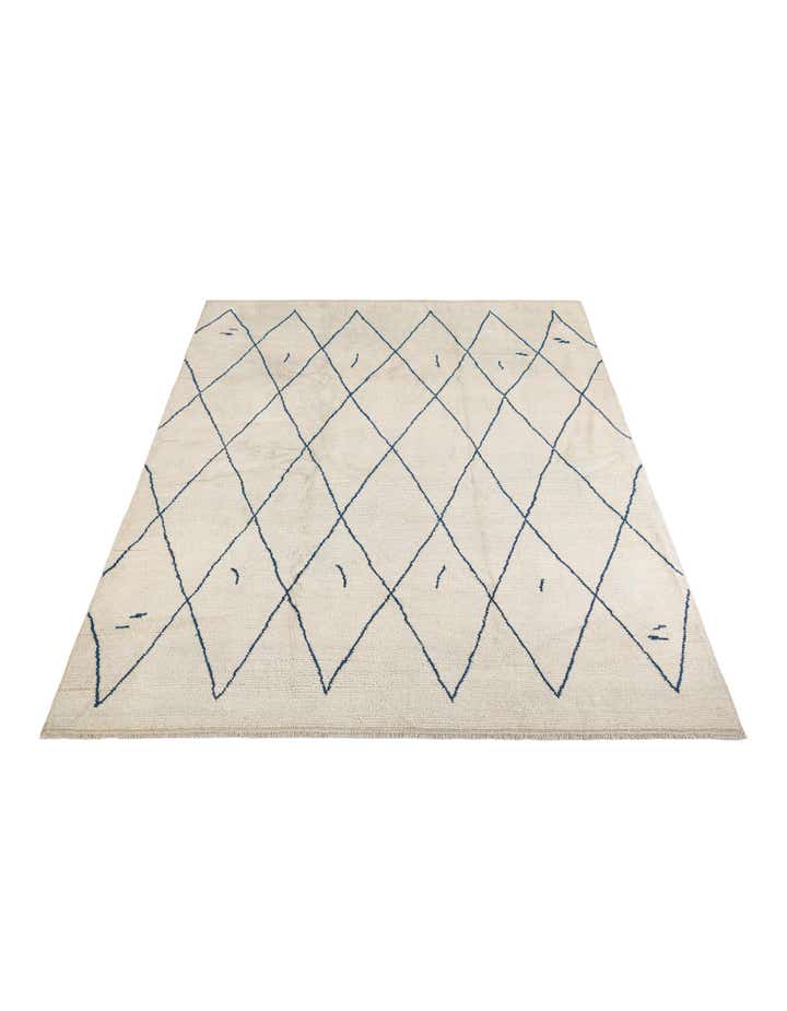 9' 5 x 11' 7 Hand Knotted Moroccan Wool Rug