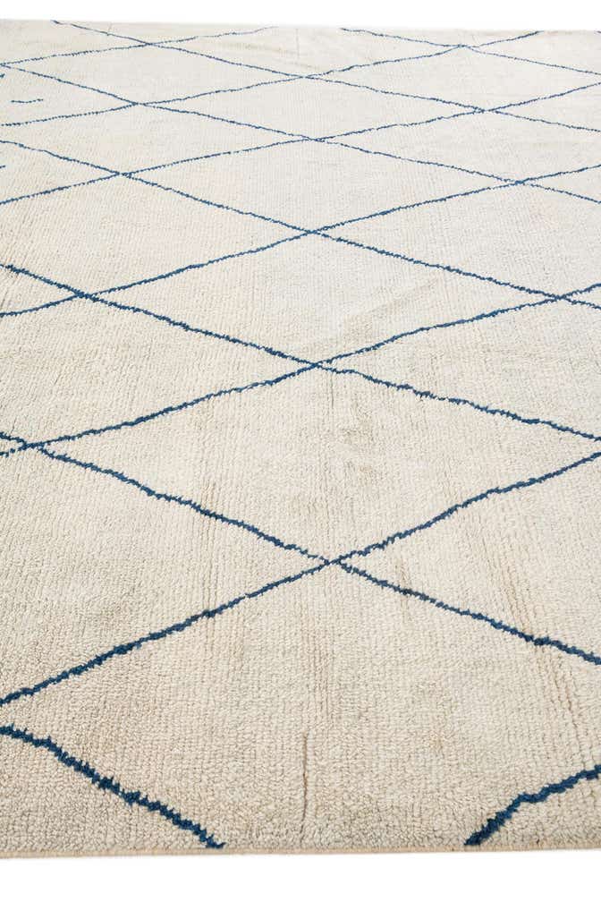 9' 5 x 11' 7 Hand Knotted Moroccan Wool Rug