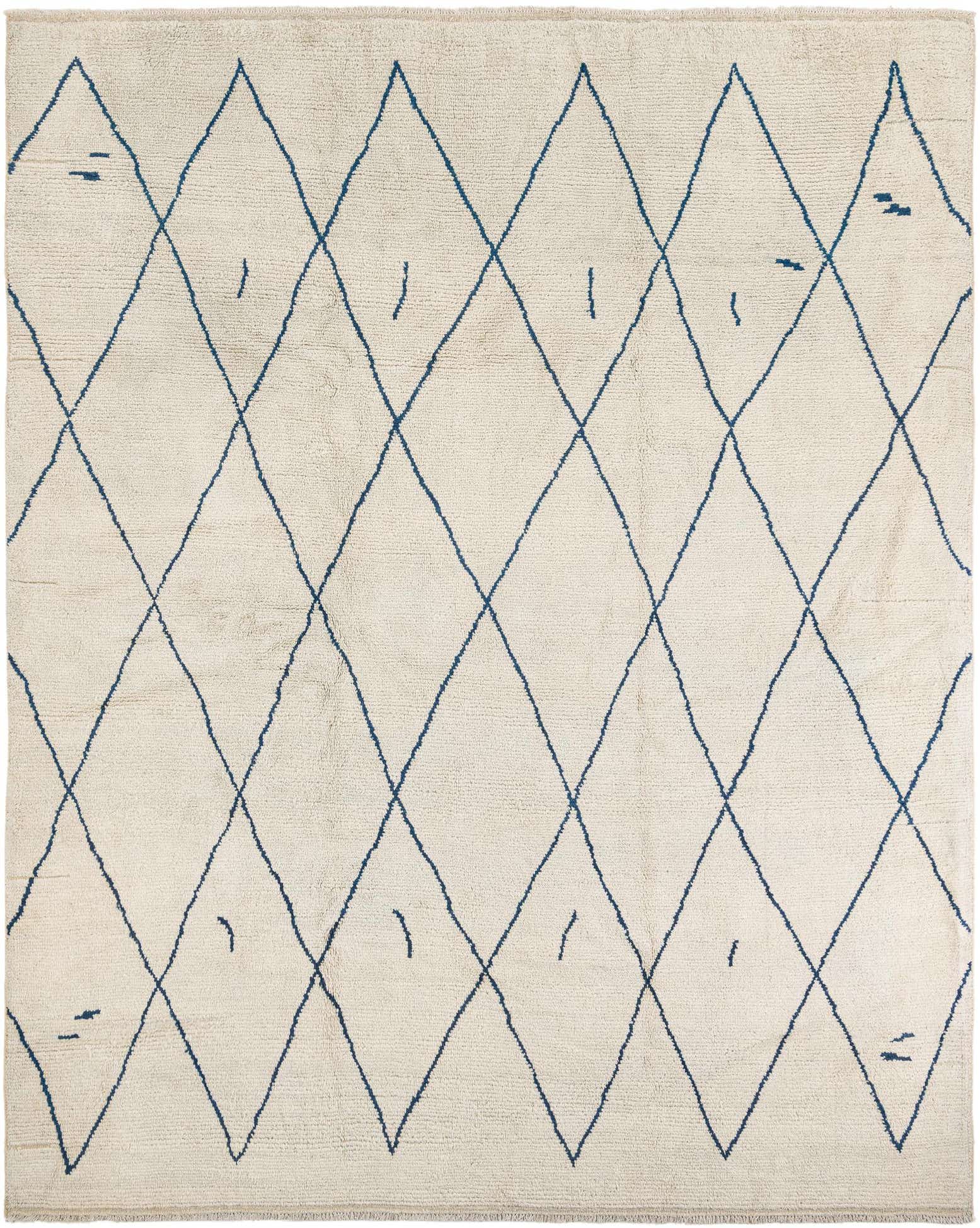 9' 5 x 11' 7 Hand Knotted Moroccan Wool Rug