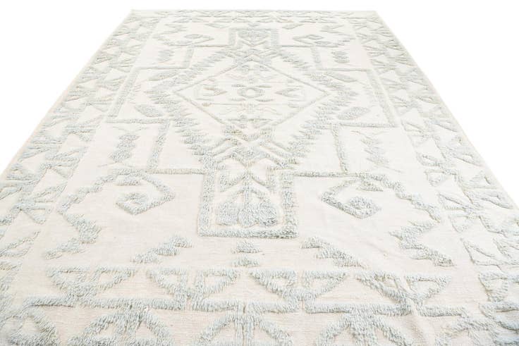 Detail image of 9' x 12' Hand Knotted Moroccan Wool Rug