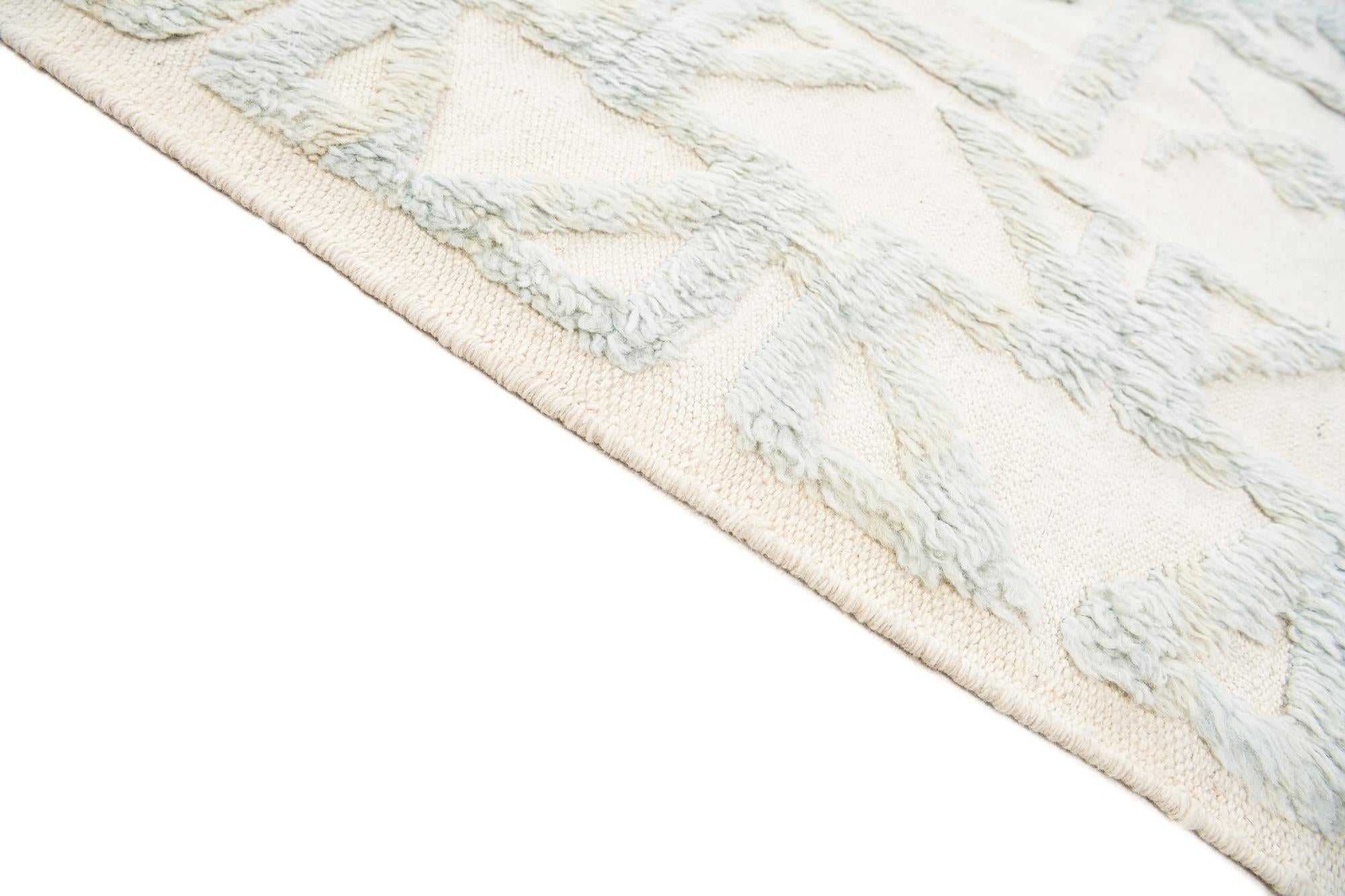 9' x 12' Hand Knotted Moroccan Wool Rug
