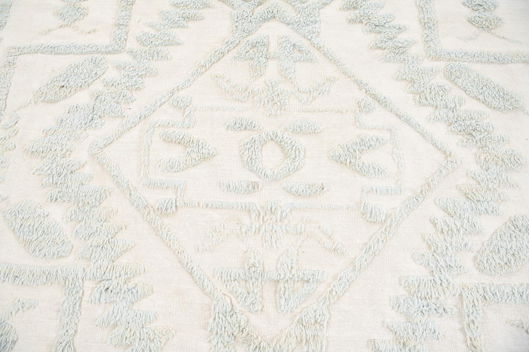 9' x 12' Hand Knotted Moroccan Wool Rug
