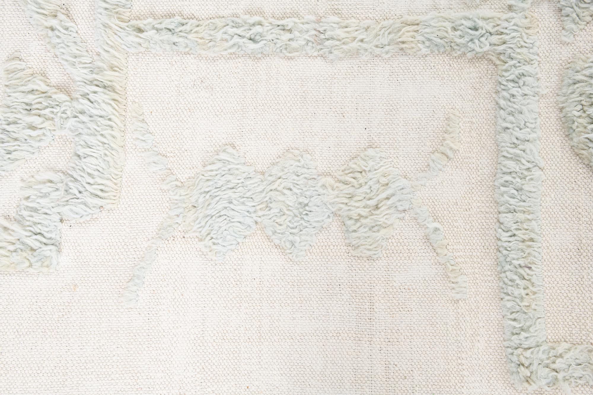 9' x 12' Hand Knotted Moroccan Wool Rug