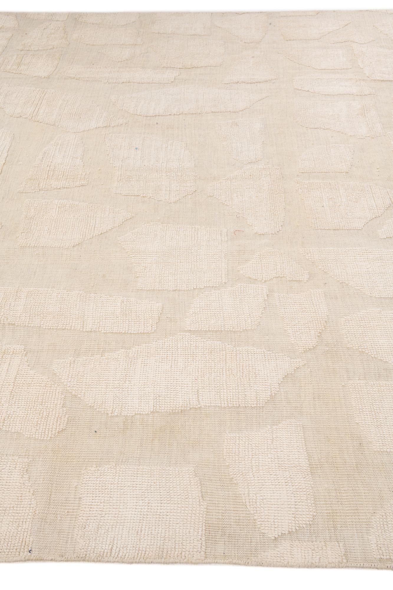 8' 5 x 12' 5 Hand Knotted Moroccan Wool Rug
