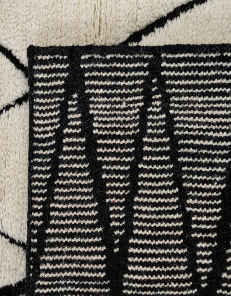 Detail image of 5' x 8'  Hand Knotted Moroccan Wool Rug