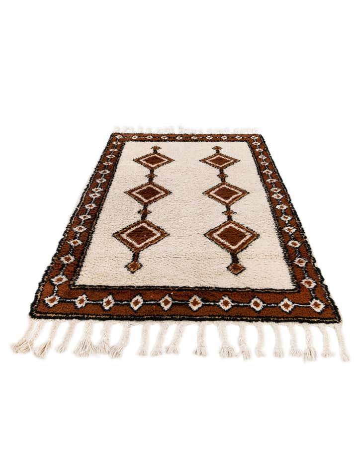 4' x 6' Hand Knotted Moroccan Wool Rug
