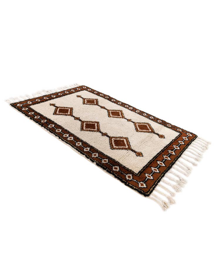 Detail image of 4' x 6'  Hand Knotted Moroccan Wool Rug