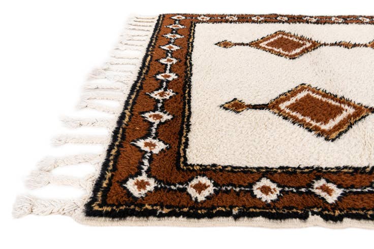 Detail image of 4' x 6' Hand Knotted Moroccan Wool Rug