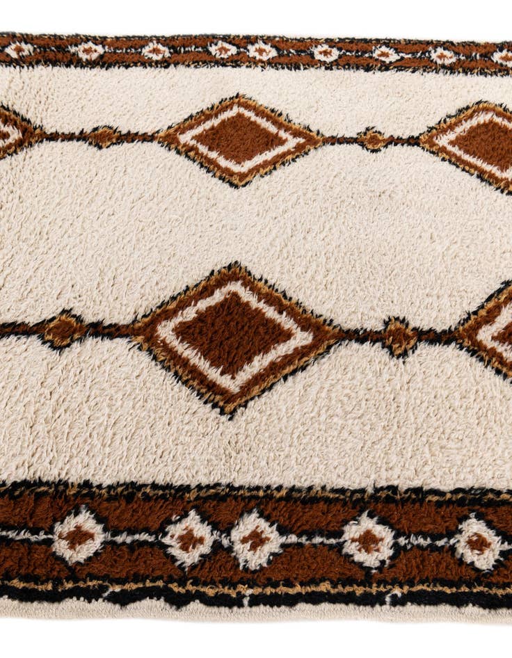 Detail image of 4' x 6'  Hand Knotted Moroccan Wool Rug