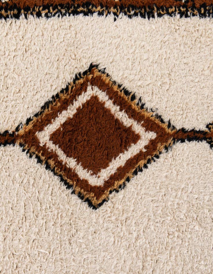 Detail image of 4' x 6'  Hand Knotted Moroccan Wool Rug