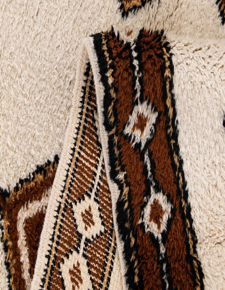 Detail image of 4' x 6'  Hand Knotted Moroccan Wool Rug