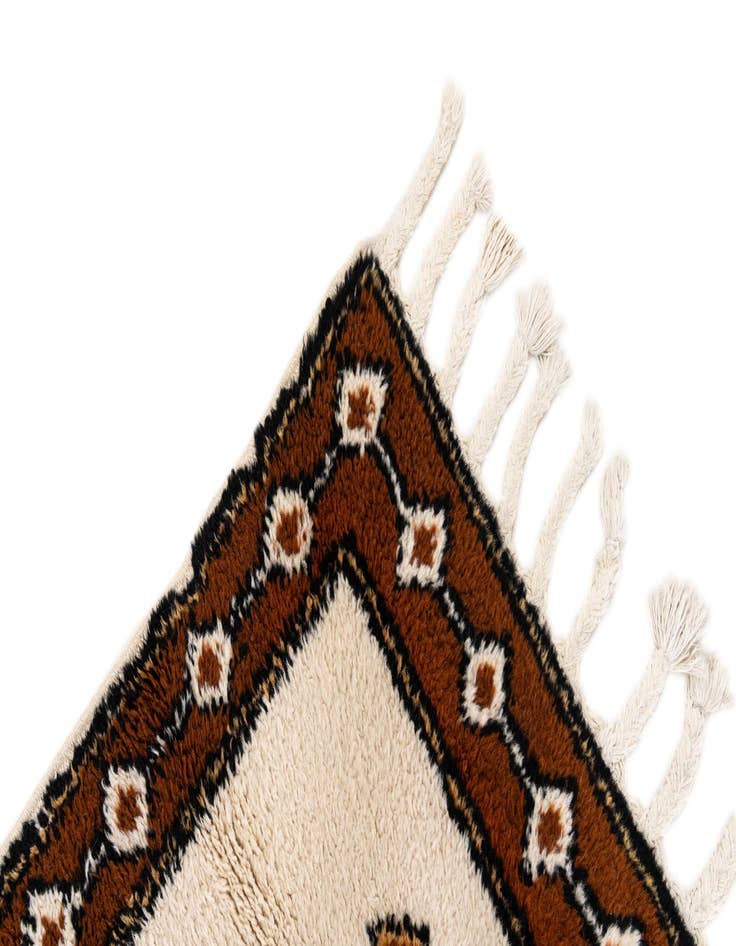 Detail image of 4' x 6'  Hand Knotted Moroccan Wool Rug