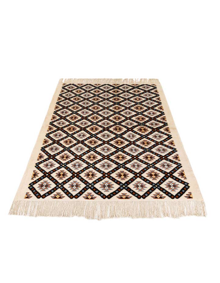 4' 11 x 7' 7 Hand Knotted Moroccan Wool Rug