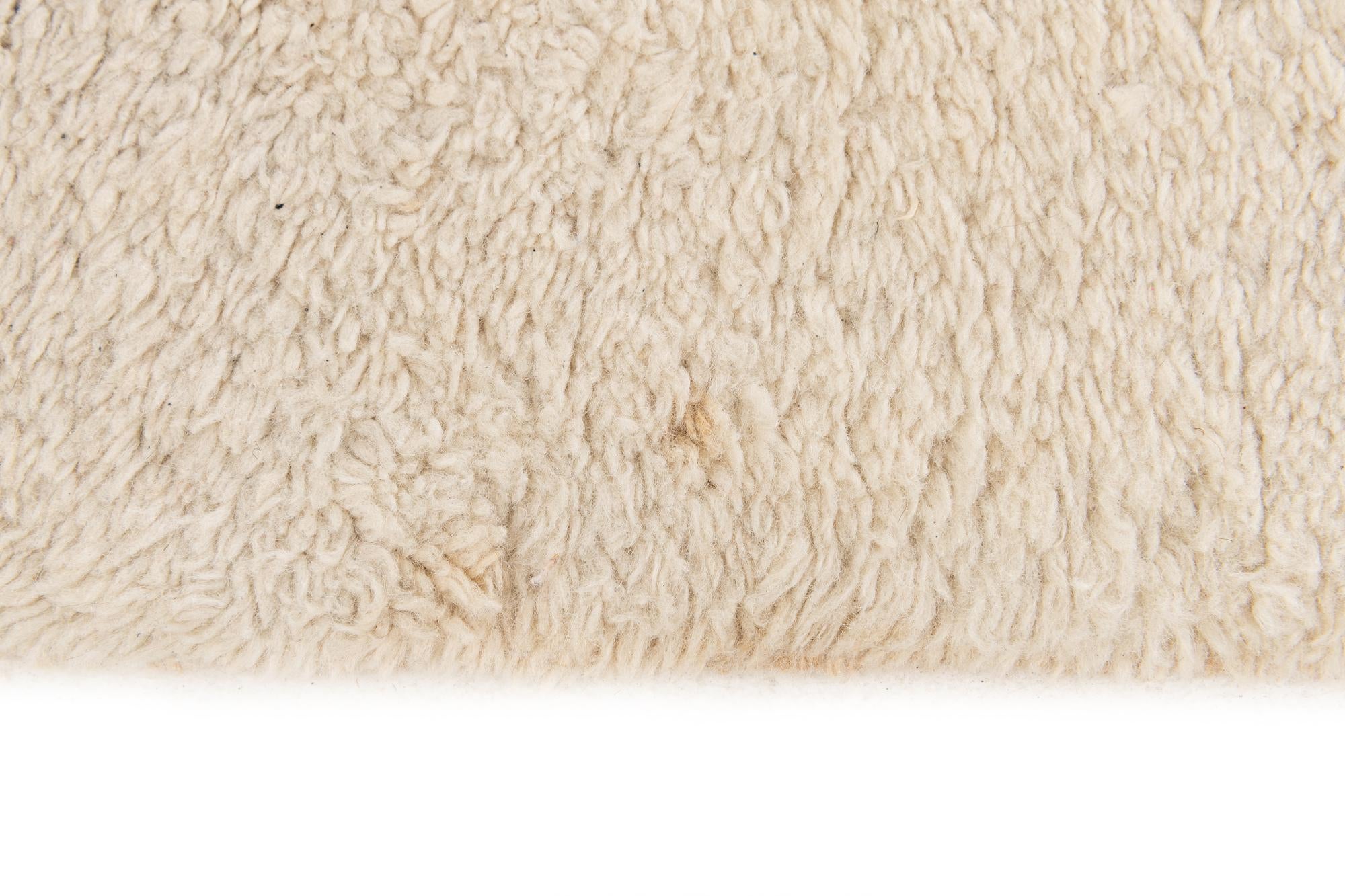 6' 6 x 9' 6 Hand Knotted Moroccan Wool Rug