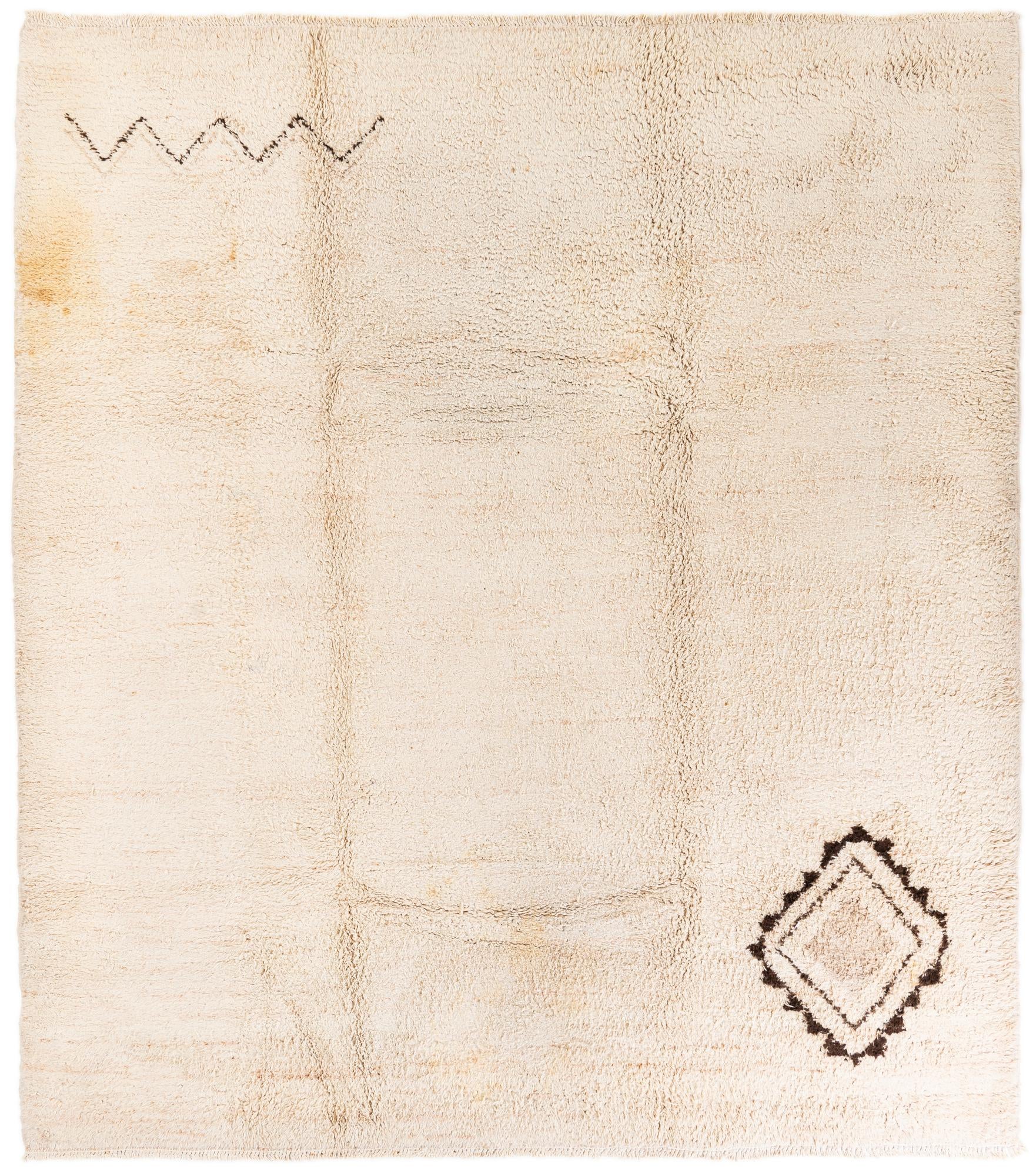8' 5 x 9' 8 Hand Knotted Moroccan Wool Rug