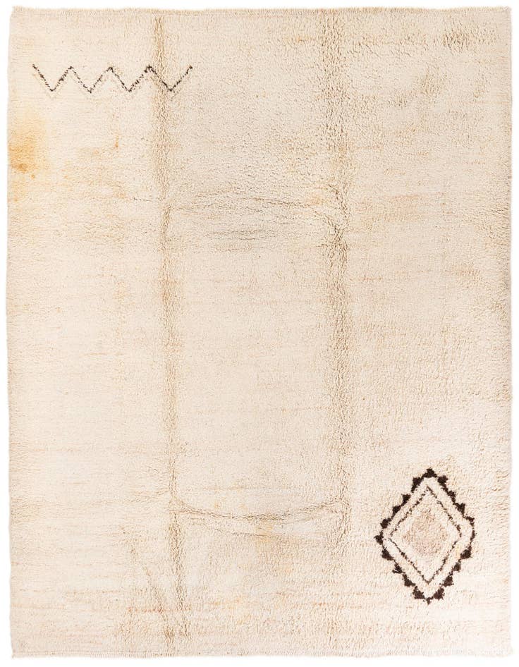Detail image of 8' 5 x 9' 8 Hand Knotted Moroccan Wool Rug