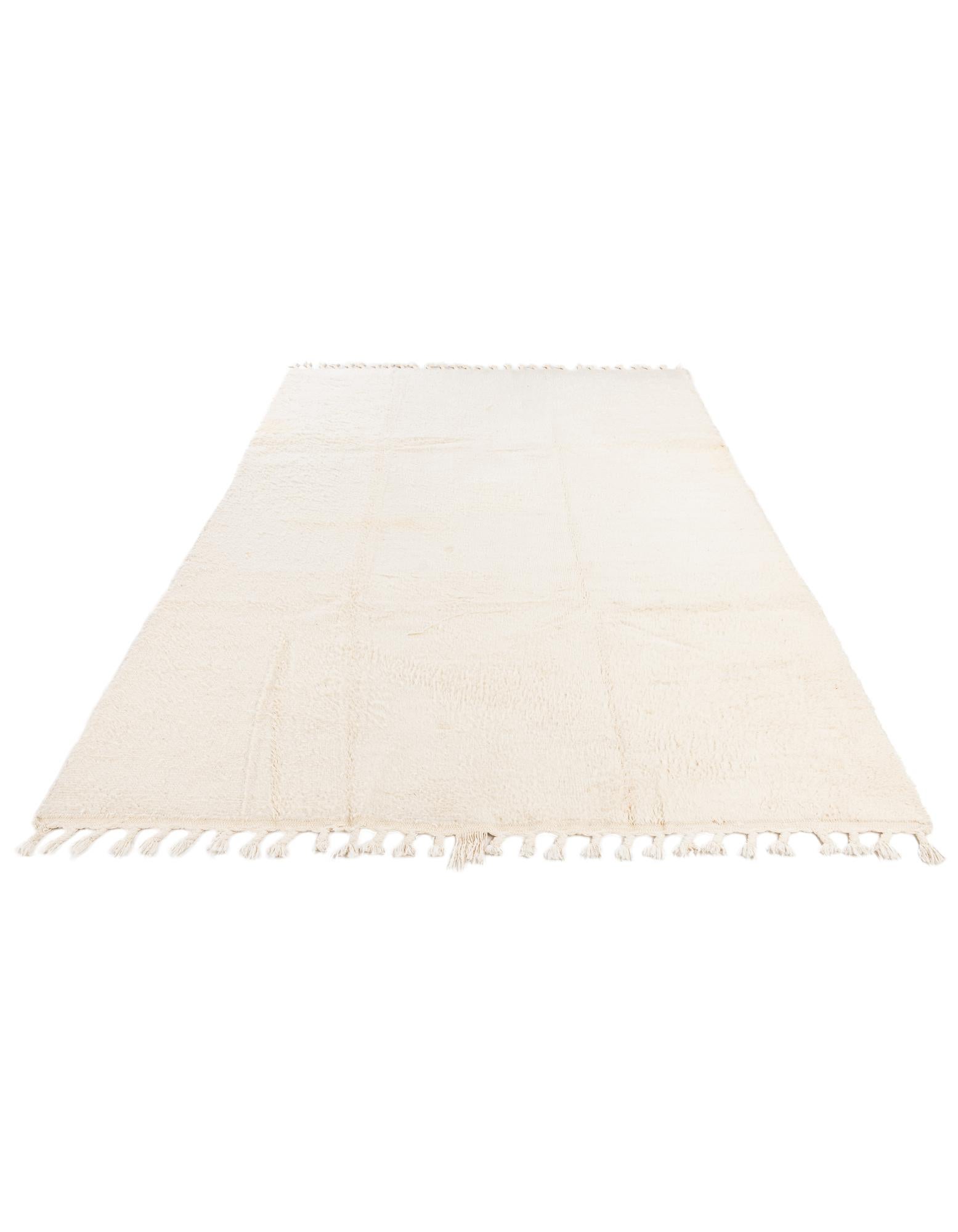 7' 1 x 10' 3 Hand Knotted Moroccan Wool Rug