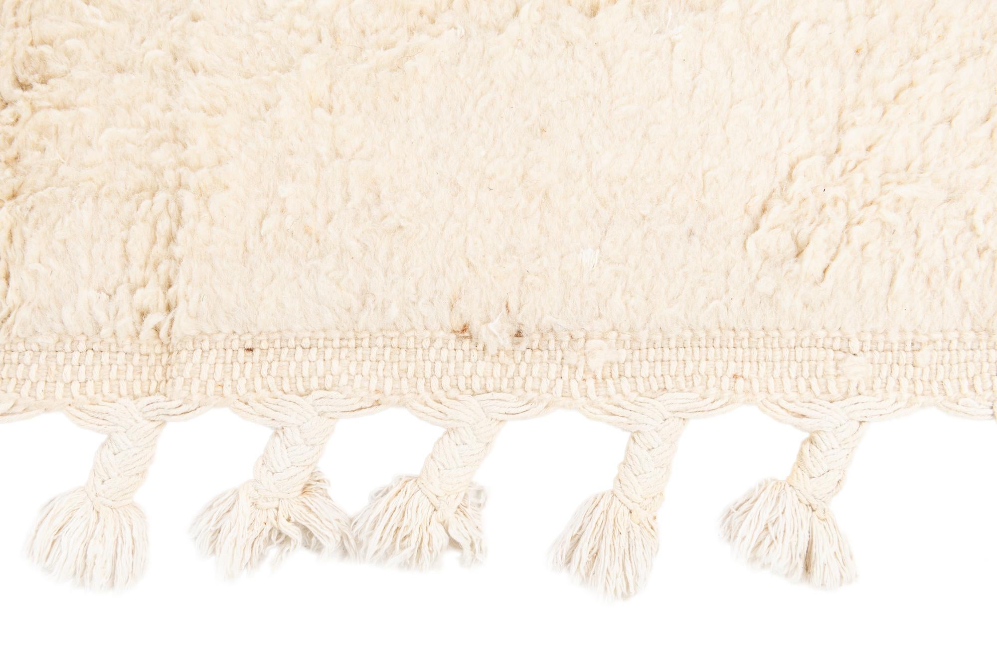 7' 1 x 10' 3 Hand Knotted Moroccan Wool Rug