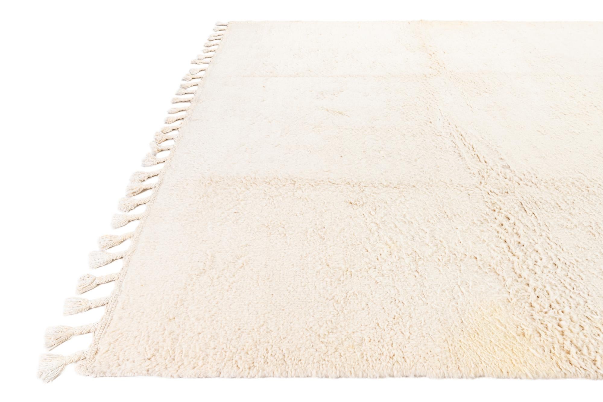 7' 1 x 10' 3 Hand Knotted Moroccan Wool Rug