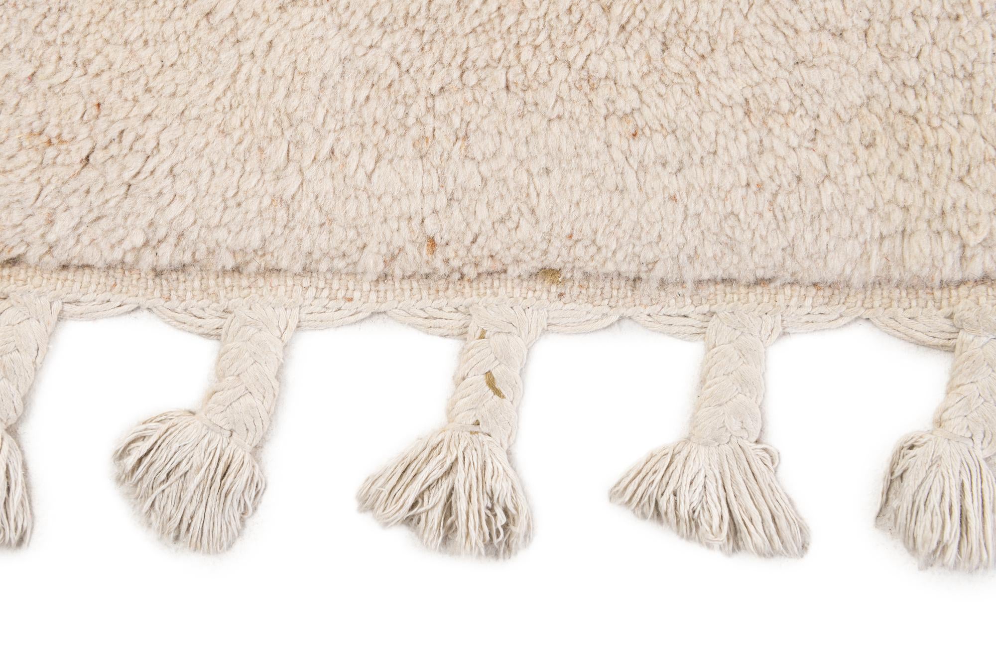 7' 1 x 10' 5 Hand Knotted Moroccan Wool Rug
