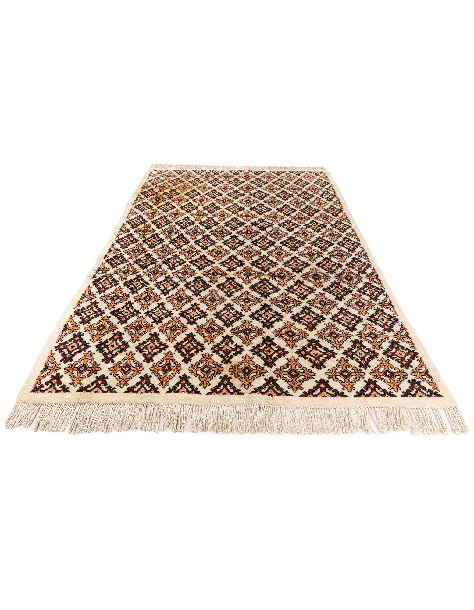 6' 4 x 10' Hand Knotted Moroccan Wool Rug