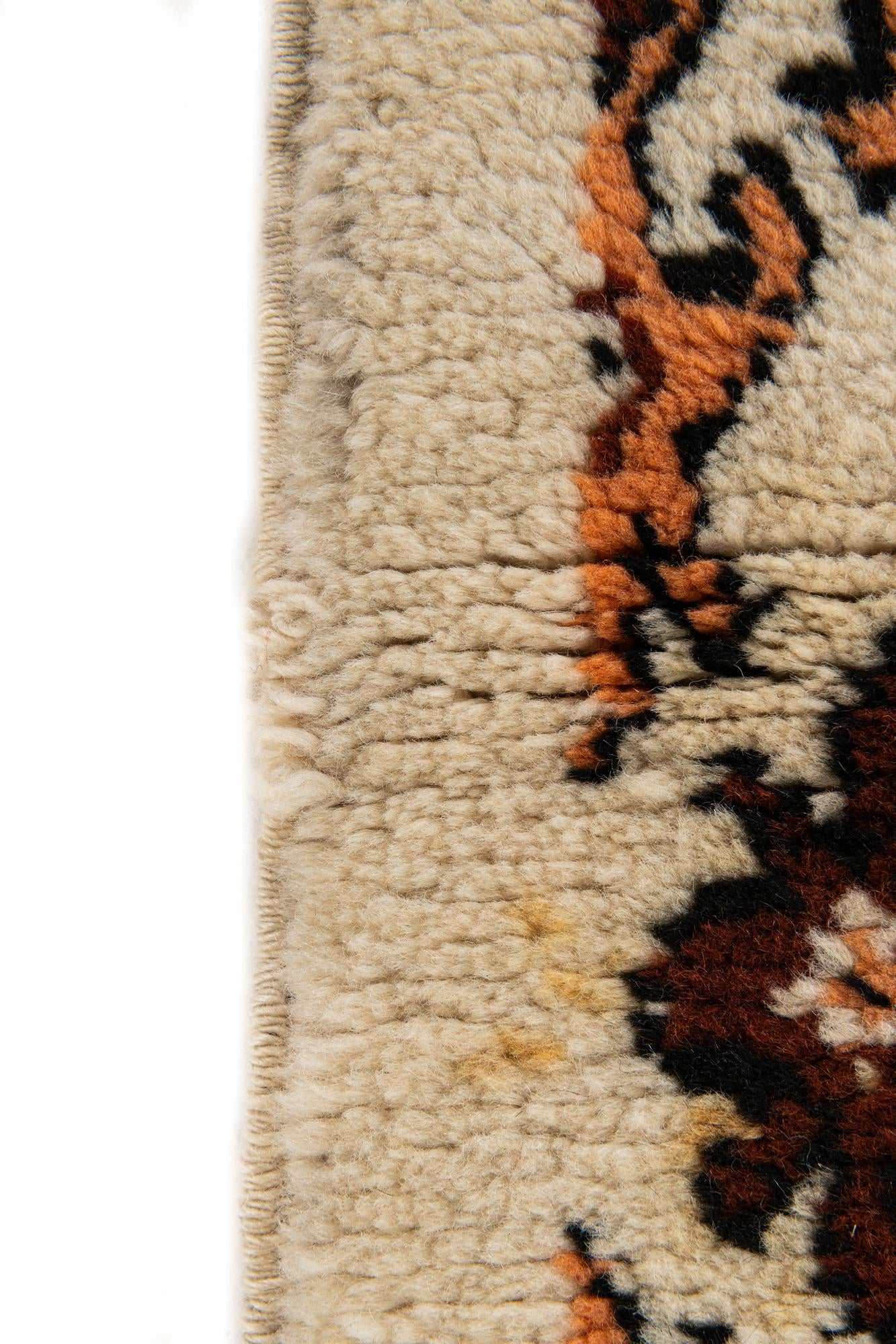 6' 4 x 10' Hand Knotted Moroccan Wool Rug