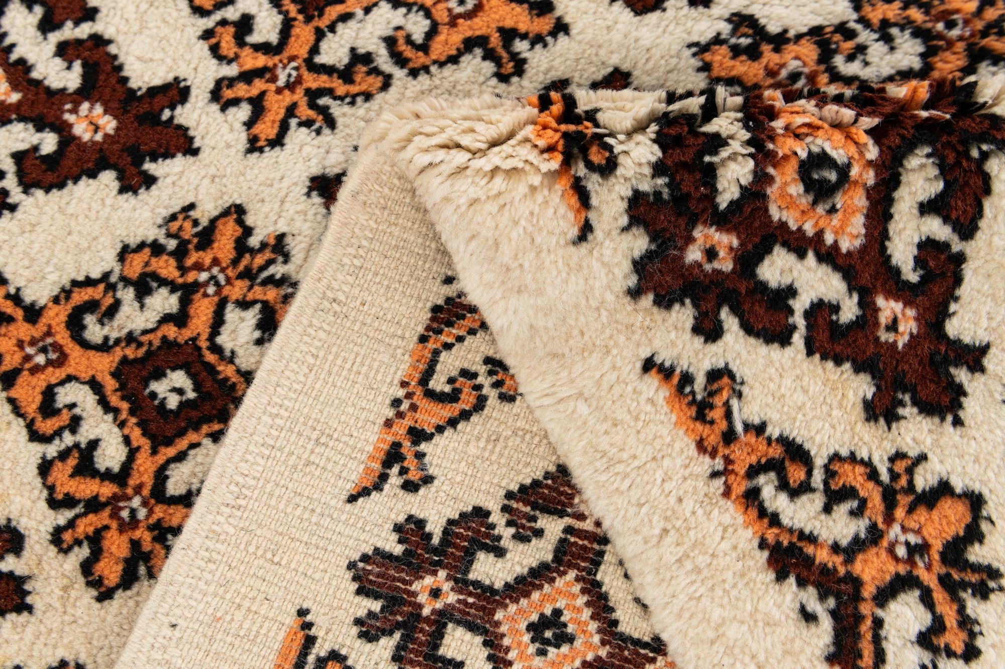 6' 4 x 10' Hand Knotted Moroccan Wool Rug