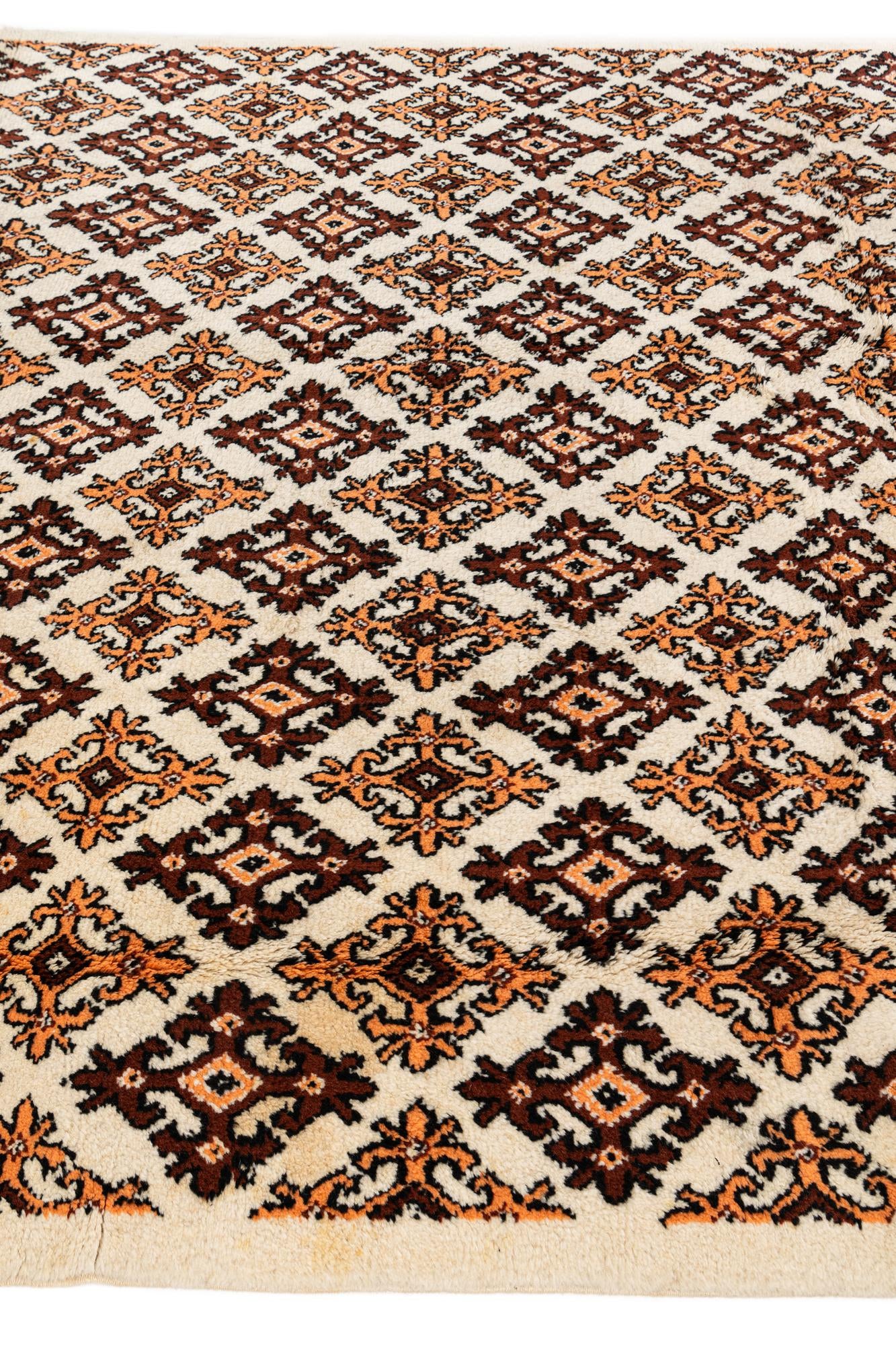 6' 4 x 10' Hand Knotted Moroccan Wool Rug