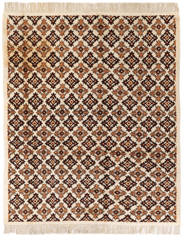 Detail image of 6' 4 x 10' Hand Knotted Moroccan Wool Rug