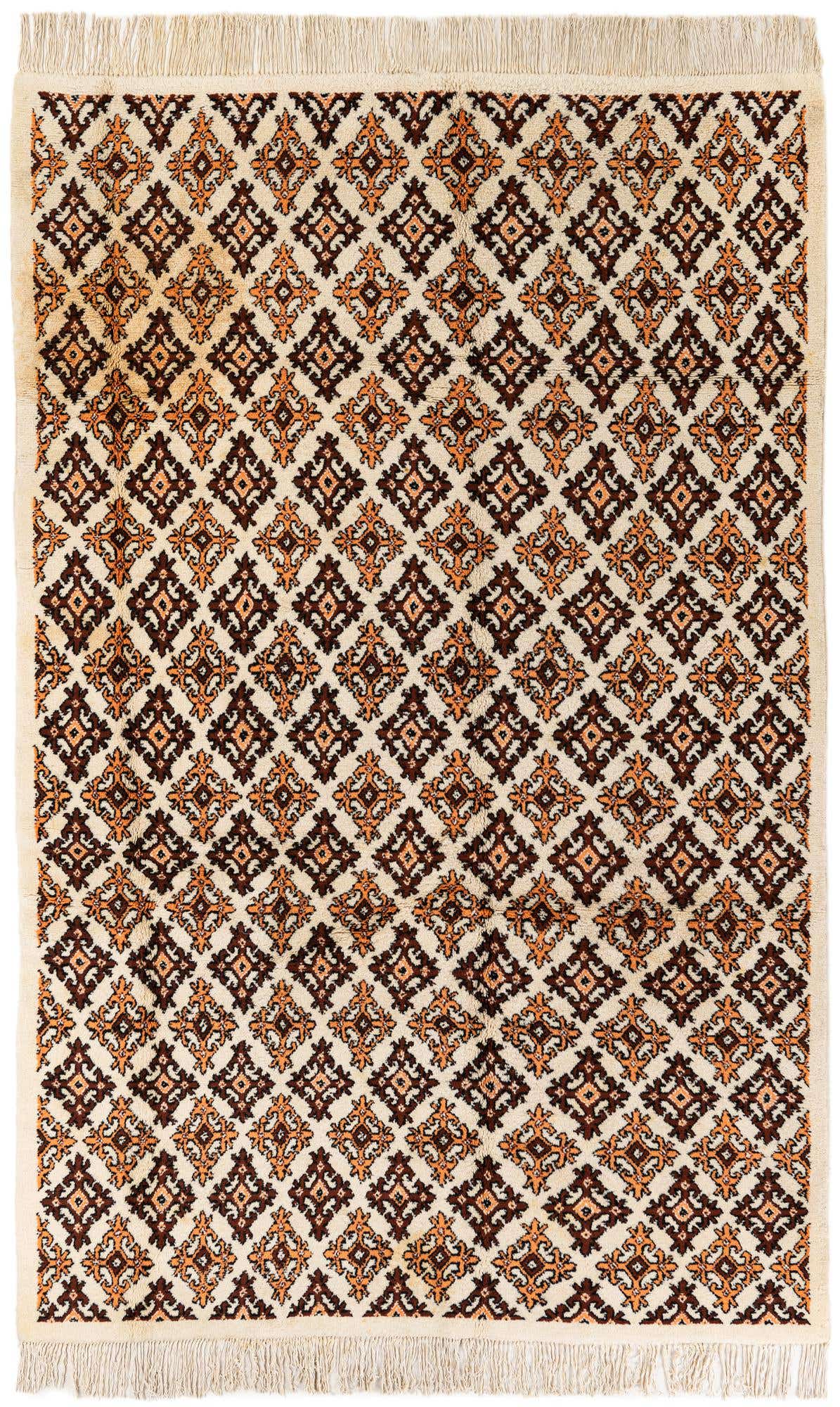 6' 4 x 10' Hand Knotted Moroccan Wool Rug