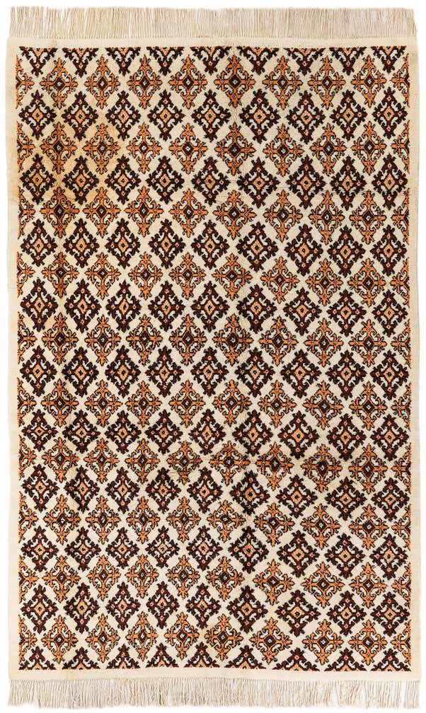6' 4 x 10' Hand Knotted Moroccan Wool Rug
