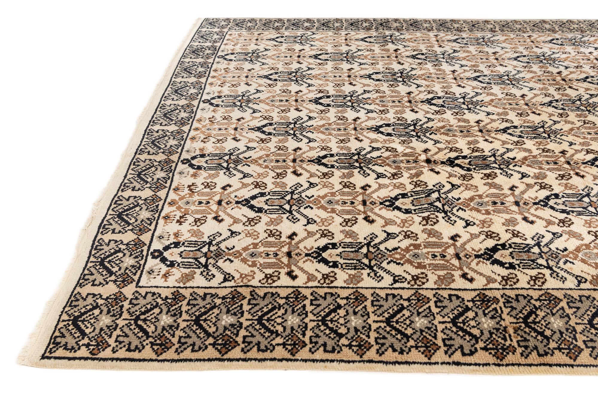 205cm x 290cm anudado a mano marroquí Alfombra Lana