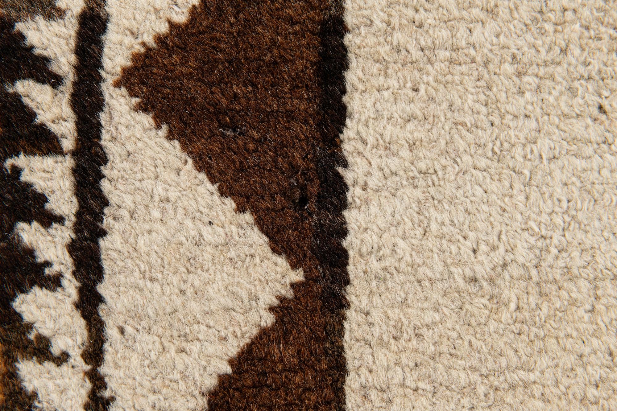 3' 5 x 6' 3 Hand Knotted Moroccan Wool Rug