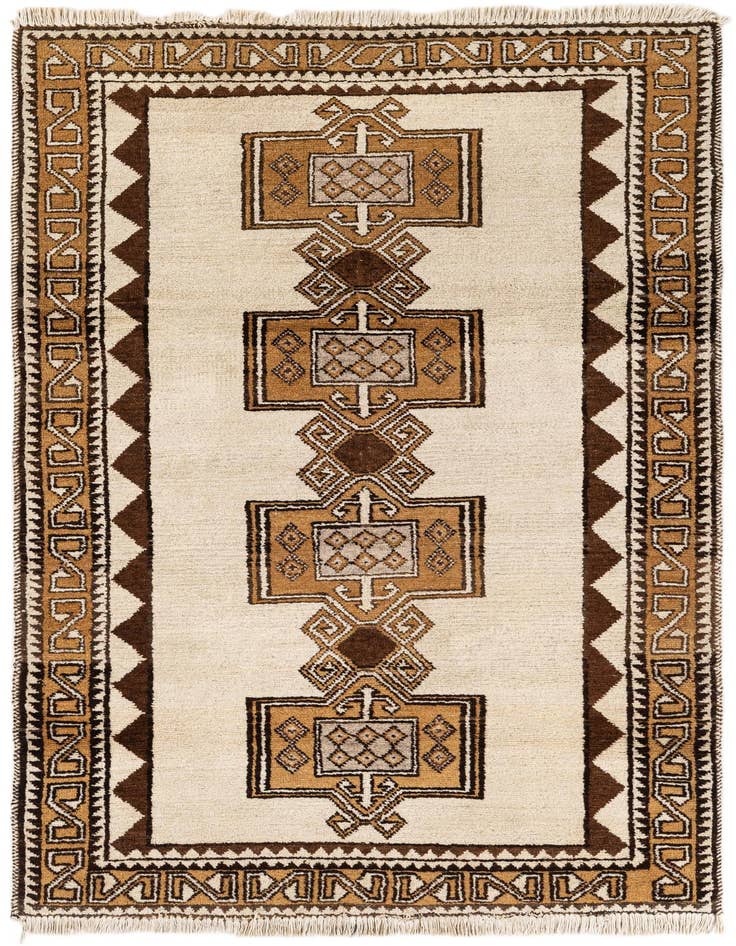 Detail image of 3' 5 x 6' 3 Hand Knotted Moroccan Wool Rug