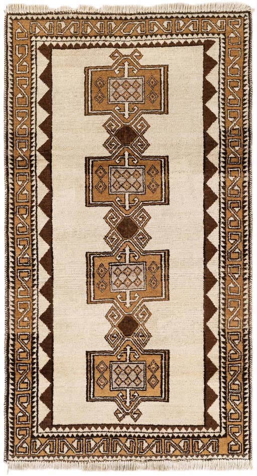 Detail image of 3' 5 x 6' 3 Hand Knotted Moroccan Wool Rug